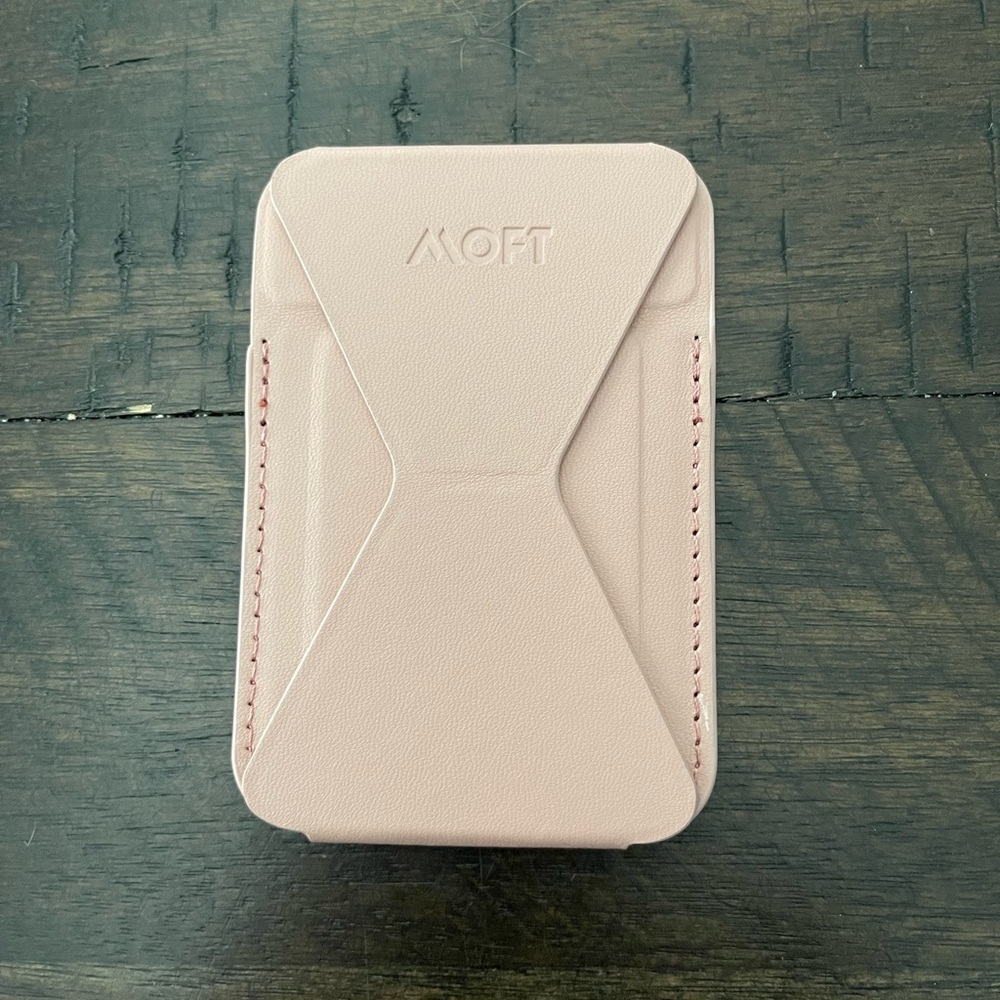 MOFT Snap-On Phone Stand & Wallet - MagSafe Compatible (Classic Nude)